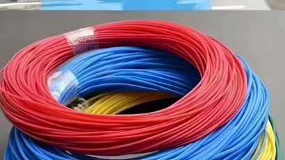 Application of polytetrafluoroethylene in wires and cables